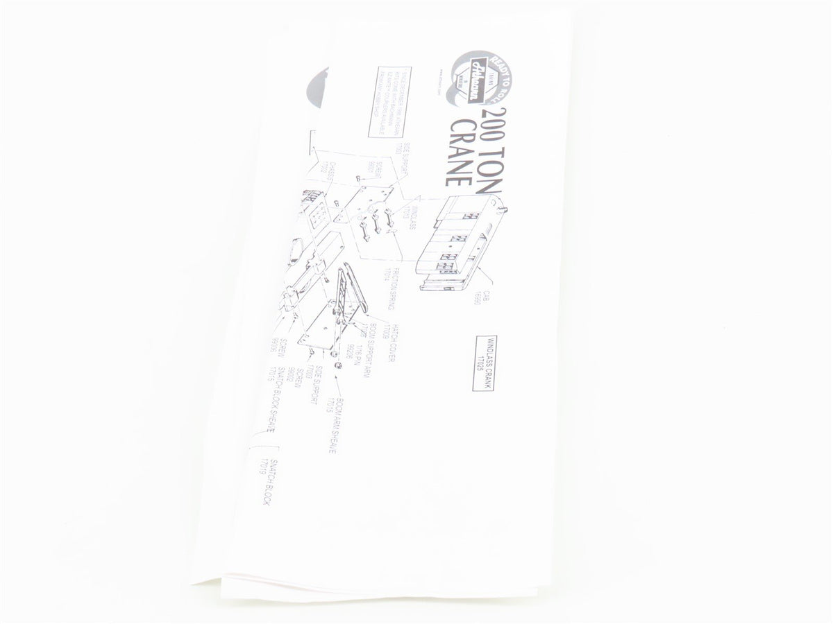 HO Scale Athearn 7530 CR Conrail 200-Ton Crane/Tender