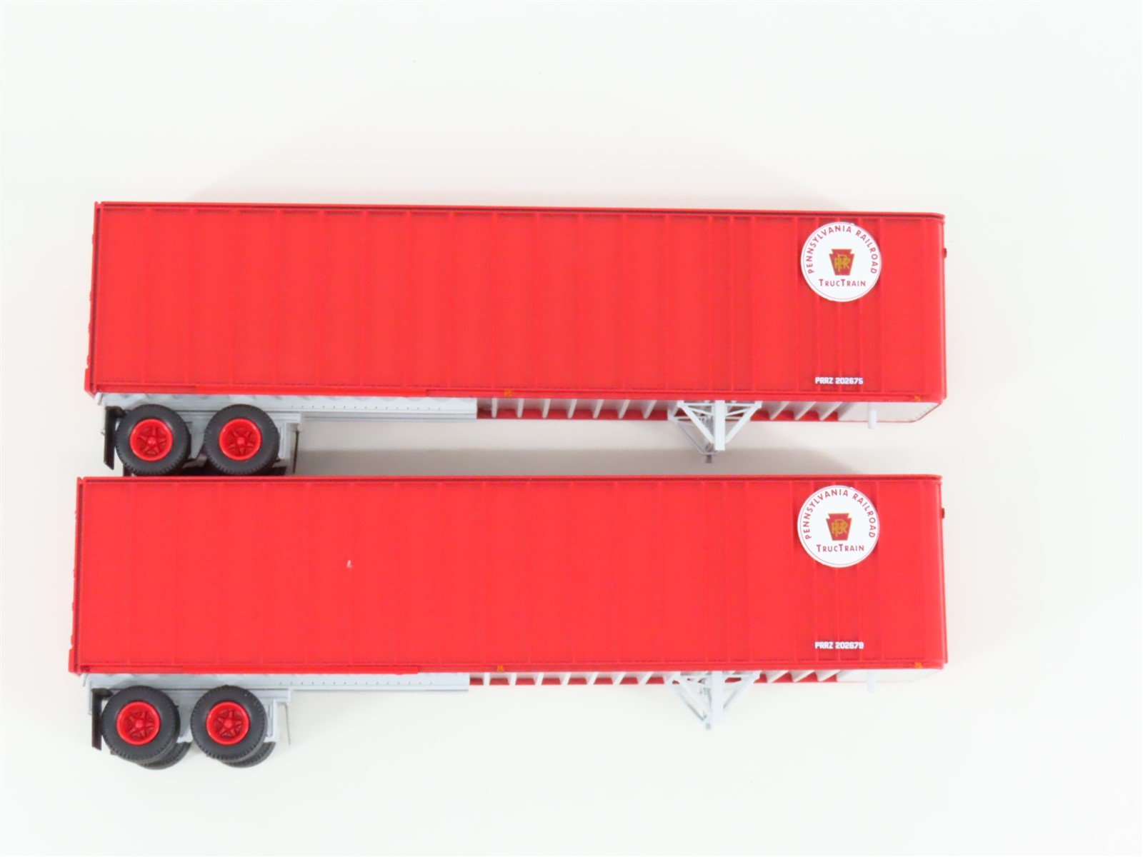 HO Scale Athearn 70949 PRR Pennsylvania 40' Exterior-Post Trailers (2)