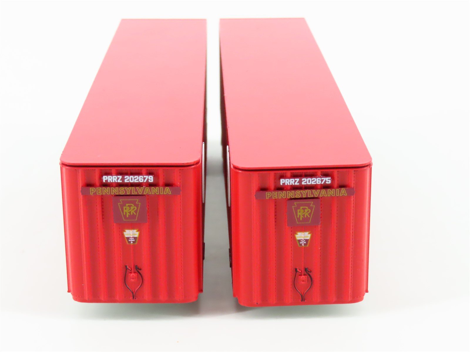 HO Scale Athearn 70949 PRR Pennsylvania 40' Exterior-Post Trailers (2)