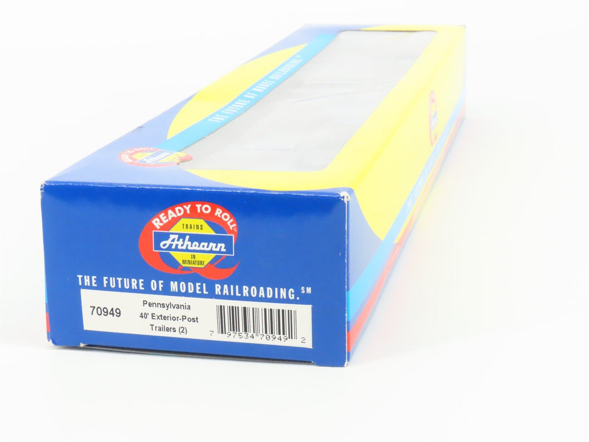 HO Scale Athearn 70949 PRR Pennsylvania 40&#39; Exterior-Post Trailers (2)