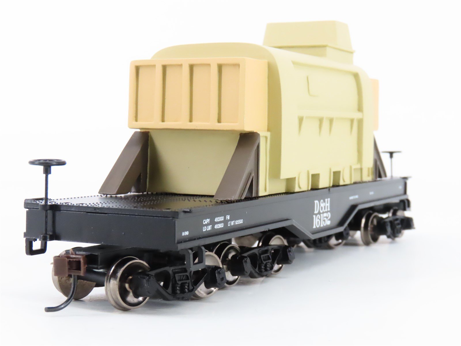 HO Scale Athearn 92244 D&H Delaware & Hudson Heavy Duty Flat Car #16152 w/ Load