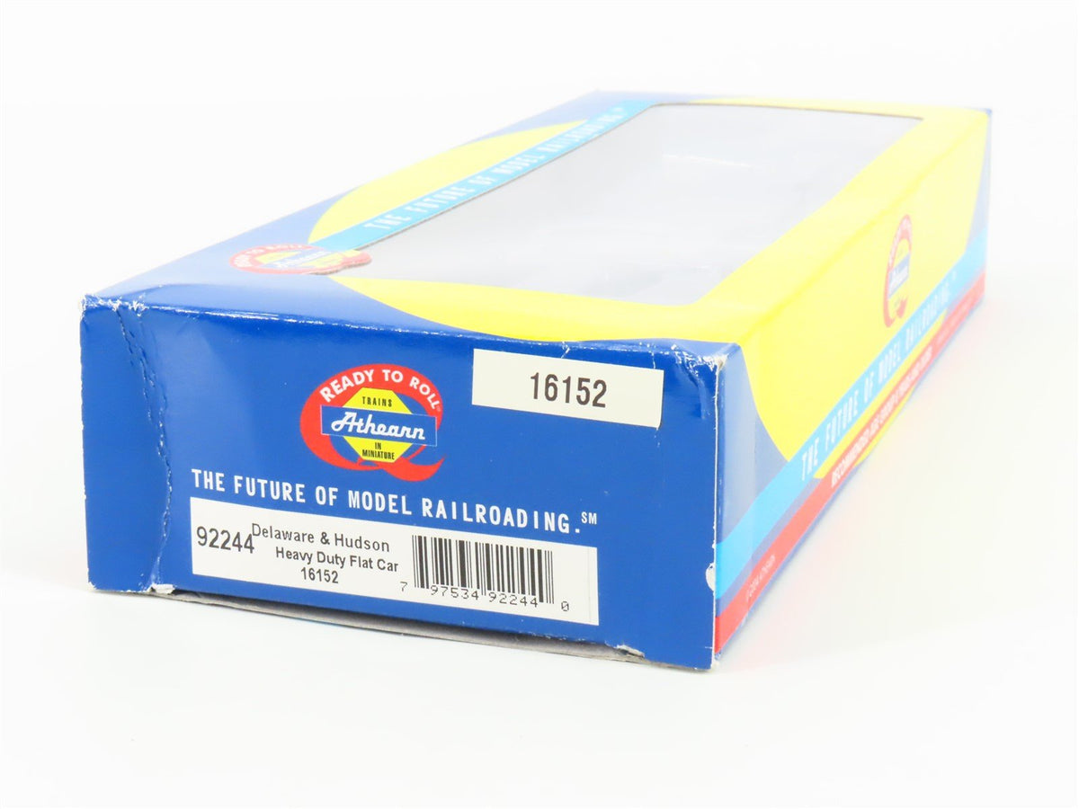 HO Scale Athearn 92244 D&amp;H Delaware &amp; Hudson Heavy Duty Flat Car #16152 w/ Load
