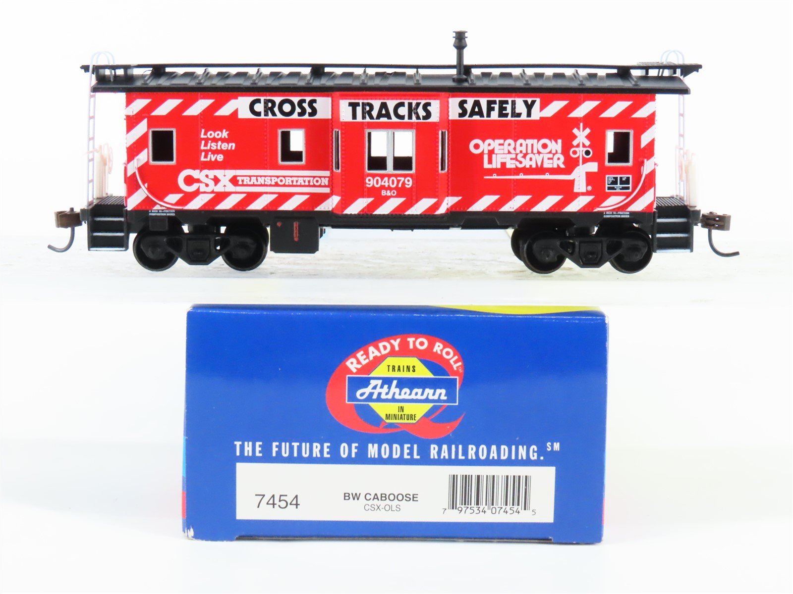 HO Scale Athearn 7454 CSX-OLS Operation Lifesaver Bay Window Caboose #904079