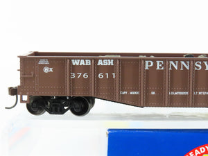 HO Athearn 91432 PRR Pennsylvania/WAB Wabash 50' Gondola #376611 w/ Scrap Load