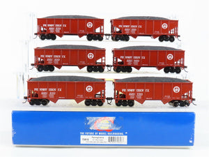 HO Scale Athearn 70816 PRR Pennsylvania 34' 2-Bay Hopper w/ Load (6-Pack)