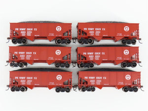 HO Scale Athearn 70816 PRR Pennsylvania 34' 2-Bay Hopper w/ Load (6-Pack)
