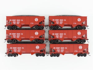 HO Scale Athearn 70816 PRR Pennsylvania 34' 2-Bay Hopper w/ Load (6-Pack)