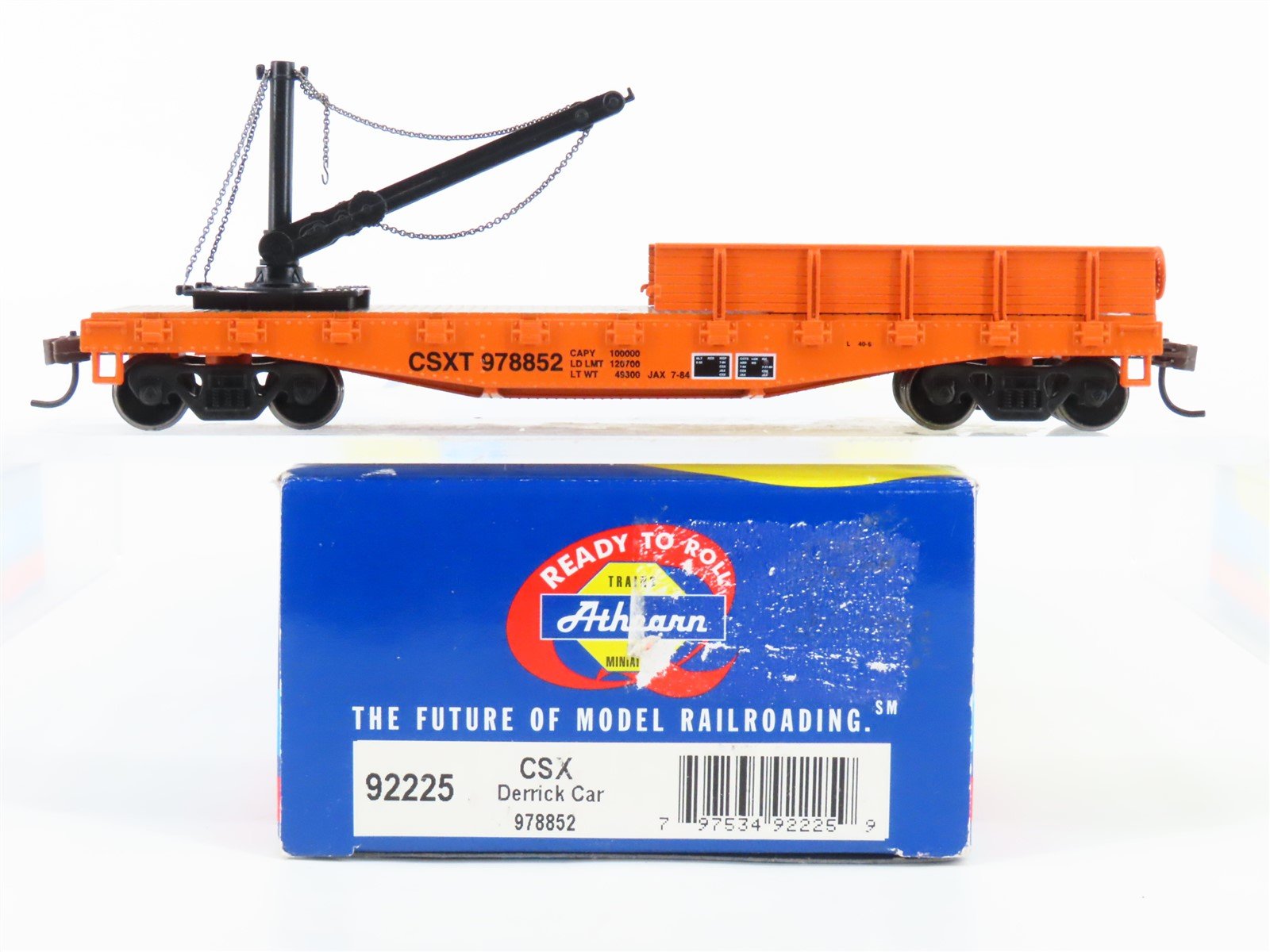 HO Scale Athearn 92225 CSXT CSX Derrick Car #978852