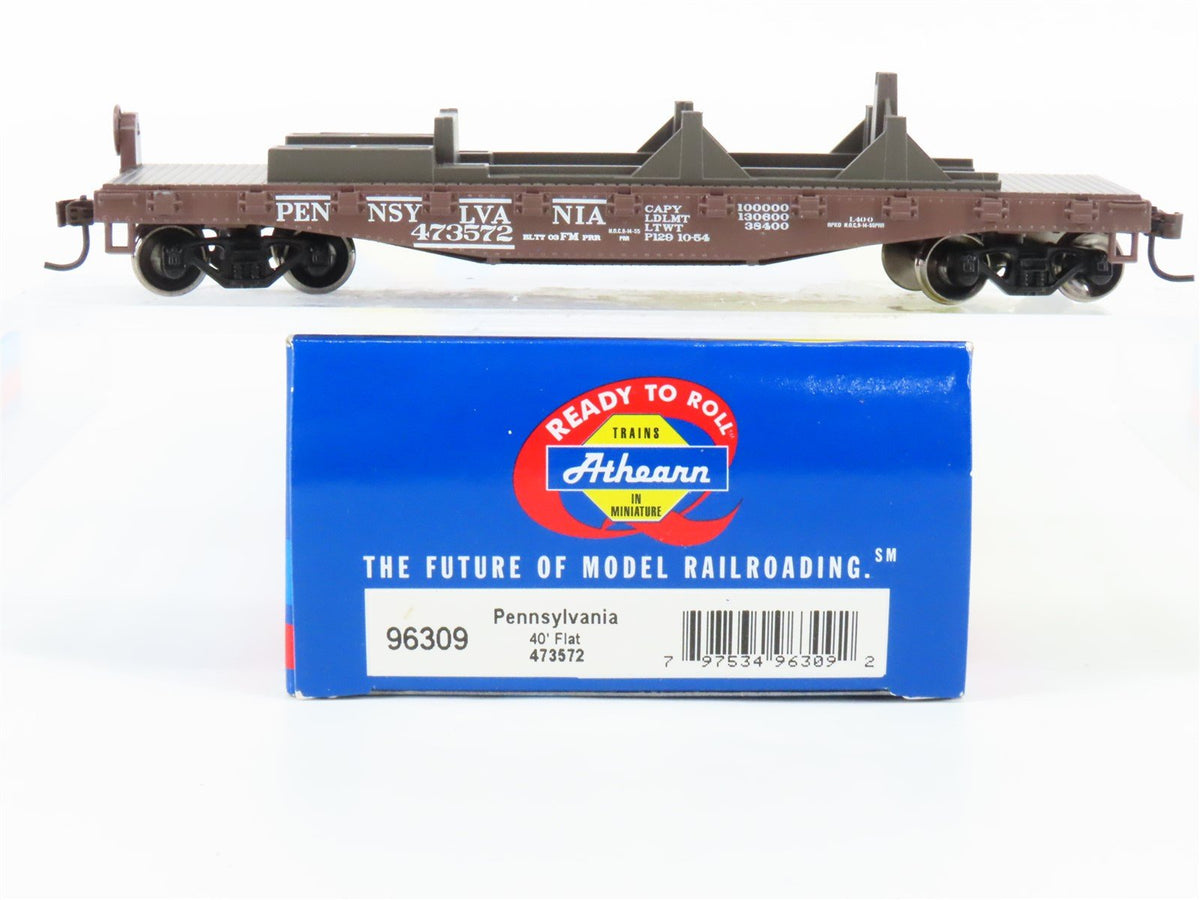 HO Scale Athearn 96309 PRR Pennsylvania 40&#39; Flat Car #473572 w/ Airplane Load