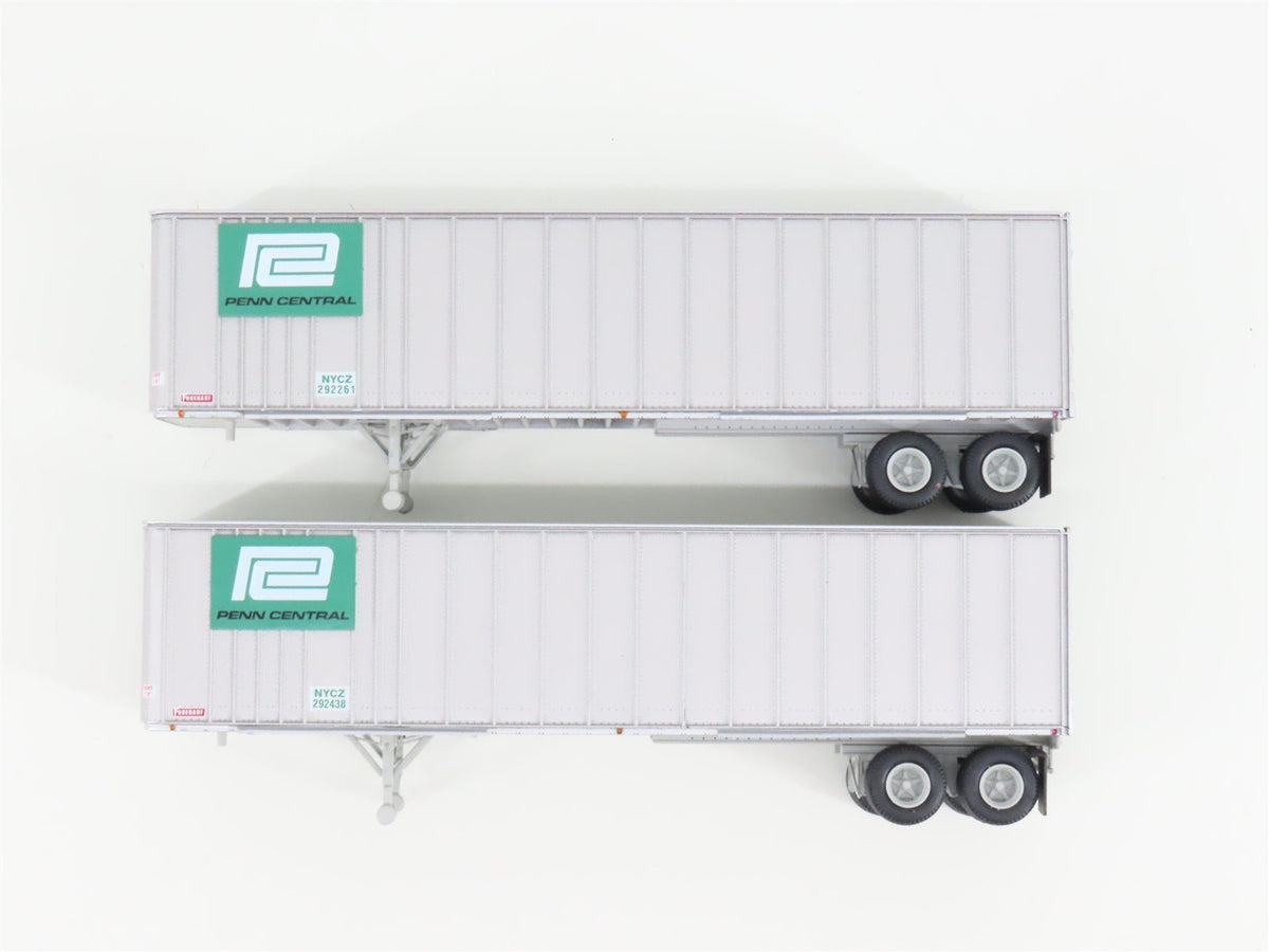 HO Athearn 70937 NYCZ PC Penn Central 40&#39; Fruehauf Exterior-Post Z-Van (2-Pack)