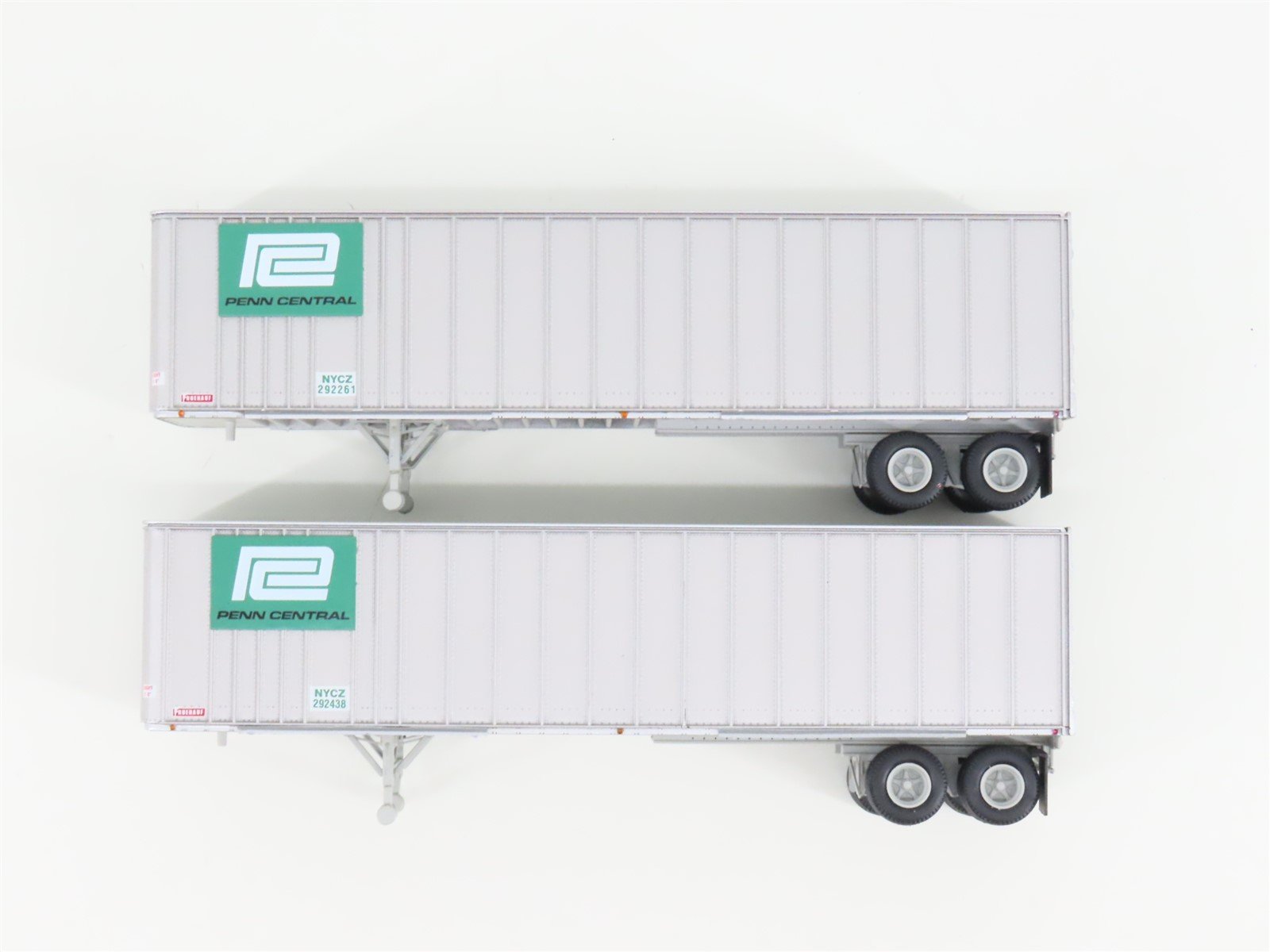 HO Athearn 70937 NYCZ PC Penn Central 40' Fruehauf Exterior-Post Z-Van (2-Pack)