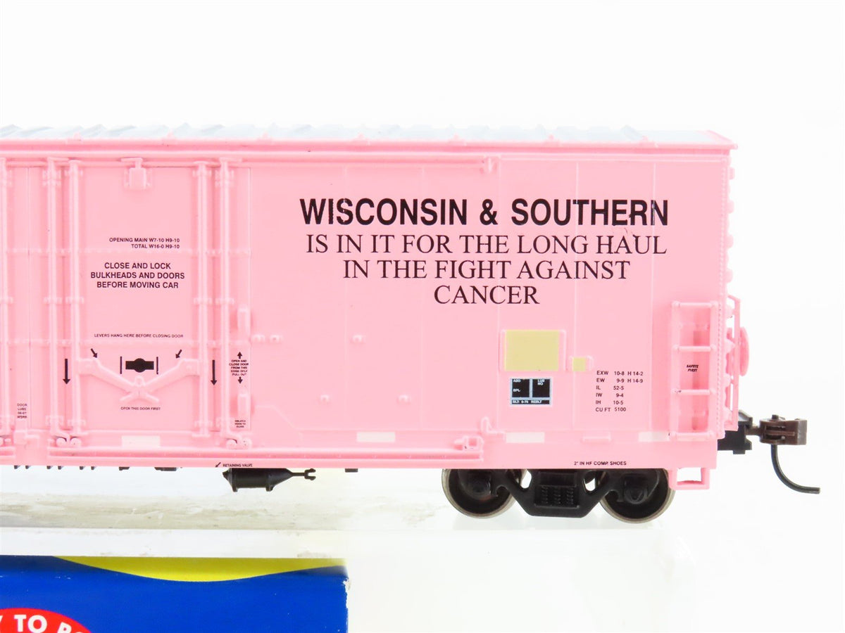 HO Scale Athearn 91287 WSOR &quot;Fight Cancer&quot; 50&#39; Double Plug Door Box Car #503196