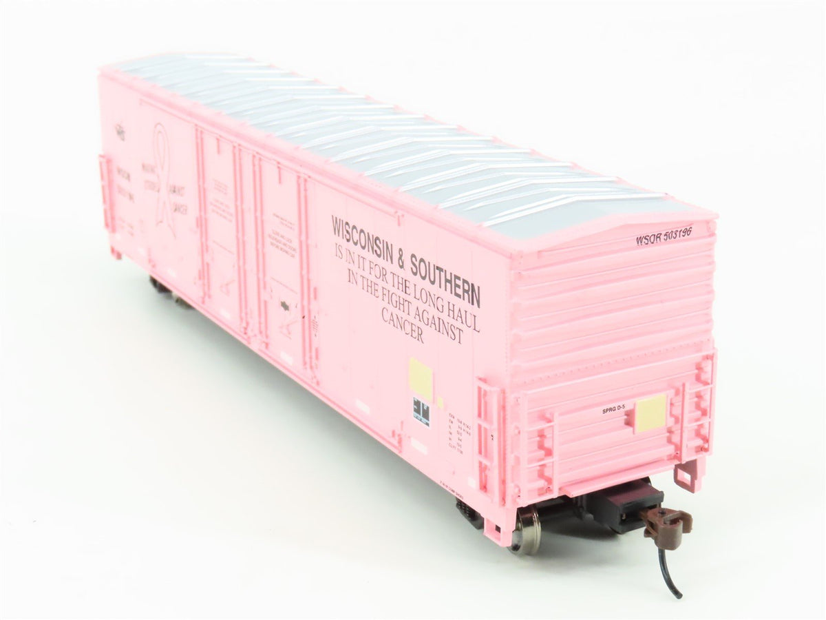 HO Scale Athearn 91287 WSOR &quot;Fight Cancer&quot; 50&#39; Double Plug Door Box Car #503196