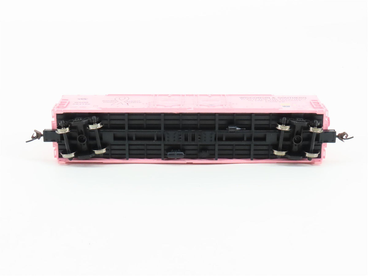 HO Scale Athearn 91287 WSOR &quot;Fight Cancer&quot; 50&#39; Double Plug Door Box Car #503196