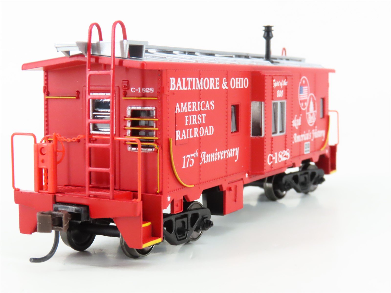 HO Scale Athearn 7461 B&O Baltimore & Ohio 175th Anniversary Caboose #C-1828