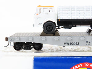 HO Athearn 92086 MW Maintenance of Way 40' Flat Car #92092 w/ Ford C Truck