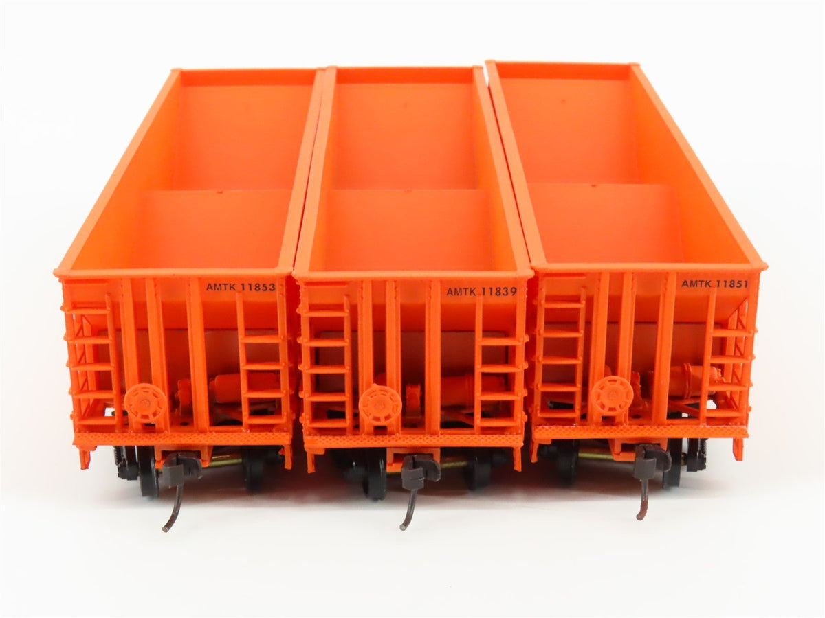 HO Scale Walthers 932-34211 AMTK Amtrak Ballast Hopper (3-Pack)