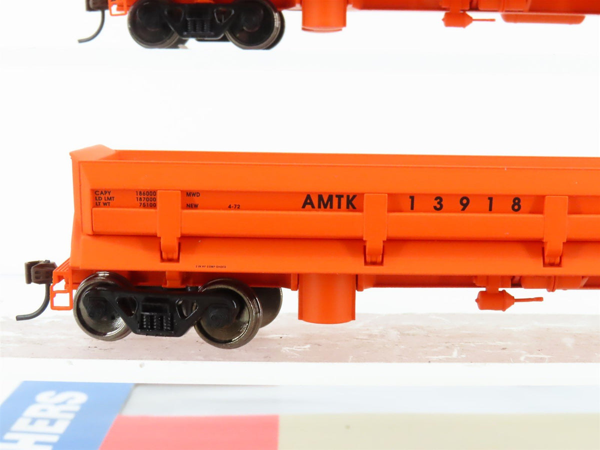 HO Scale Walthers Gold Line 932-37911 AMTK Amtrak Difco Dump Car (3-Pack)
