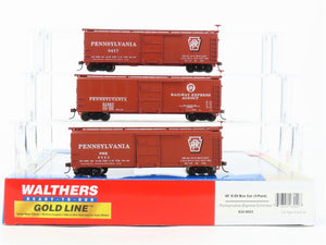 HO Walthers Gold Line 932-9023 PRR (Express Theme) 40' X-29 Box Car (3-Pack)