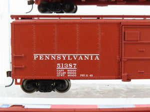 HO Walthers Gold Line 932-9023 PRR (Express Theme) 40' X-29 Box Car (3-Pack)