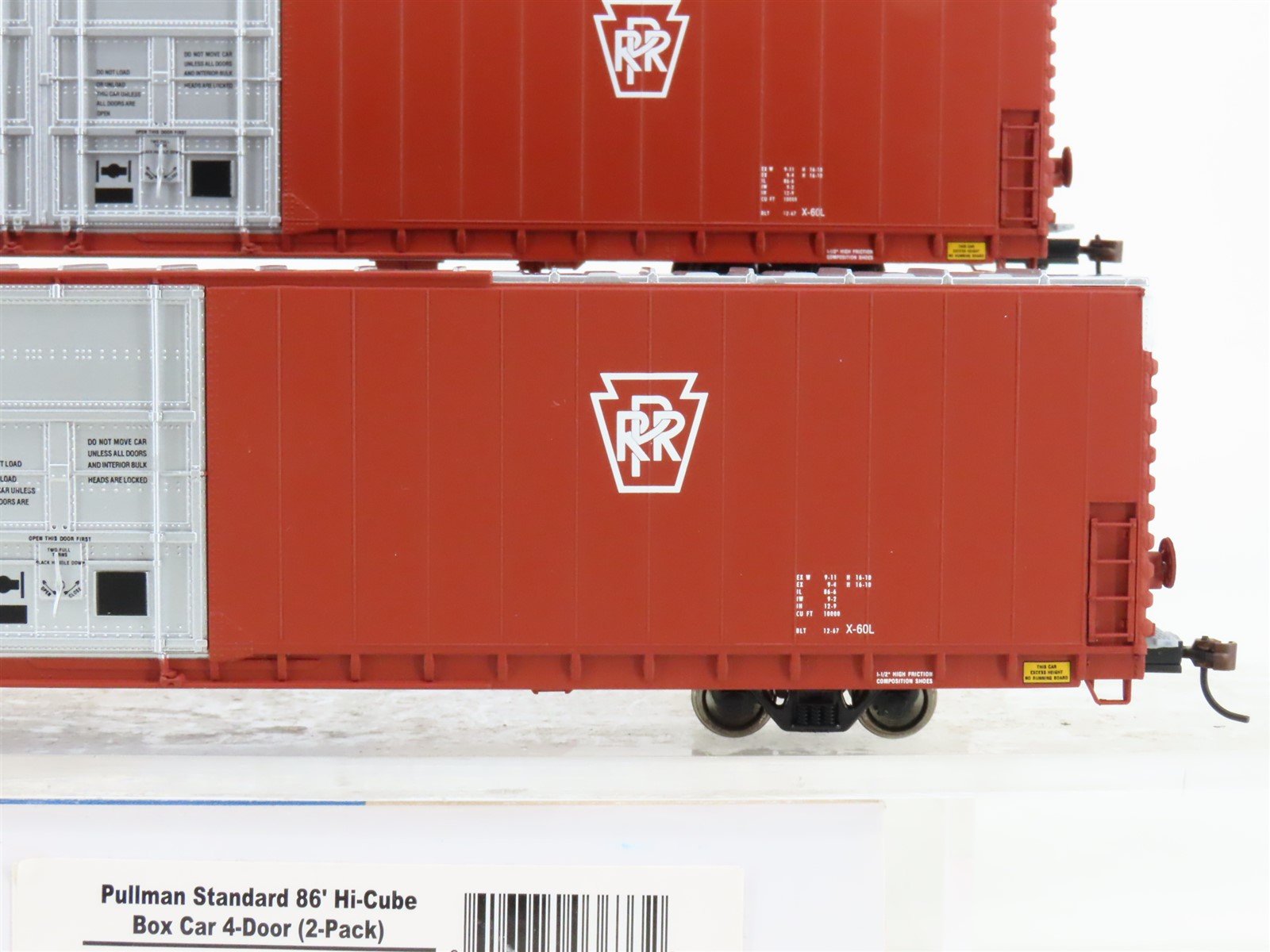 HO Walthers Gold Line 932-235014 PRR Pennsylvania 86' Hi-Cube Box Car (2-Pack)