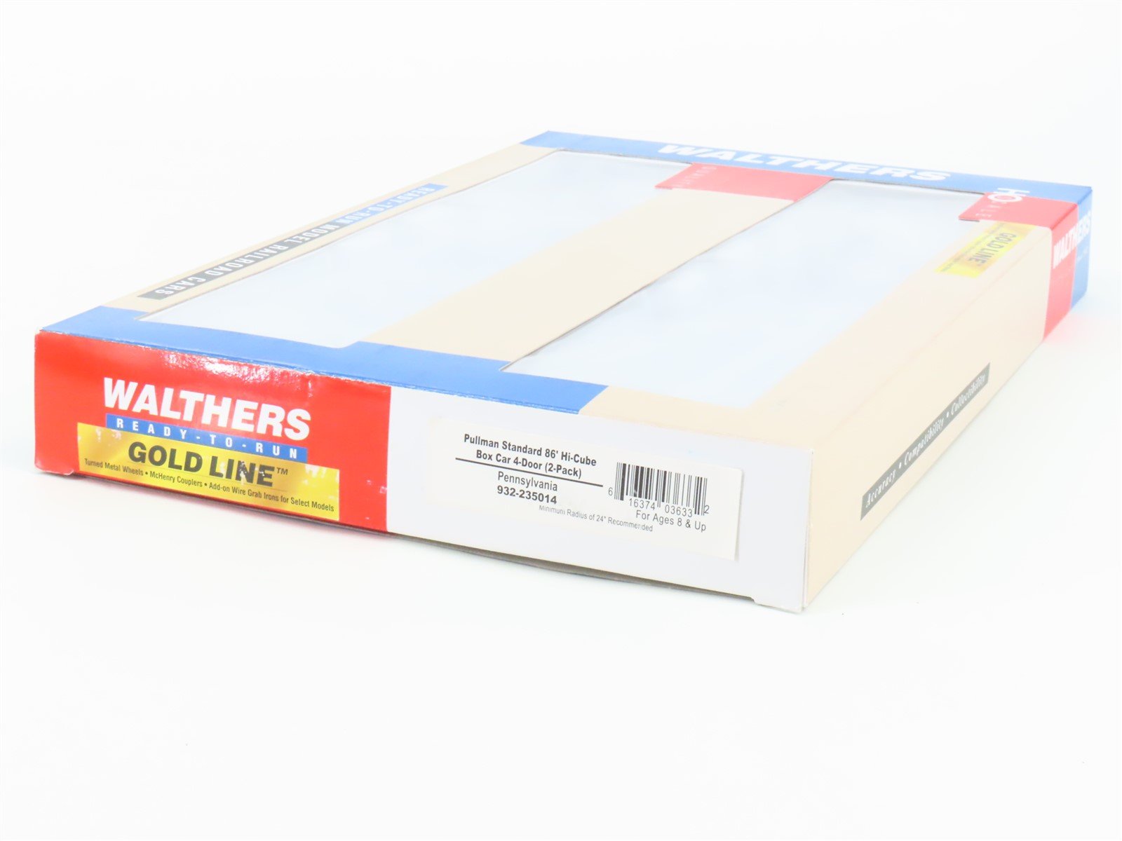 HO Walthers Gold Line 932-235014 PRR Pennsylvania 86' Hi-Cube Box Car (2-Pack)