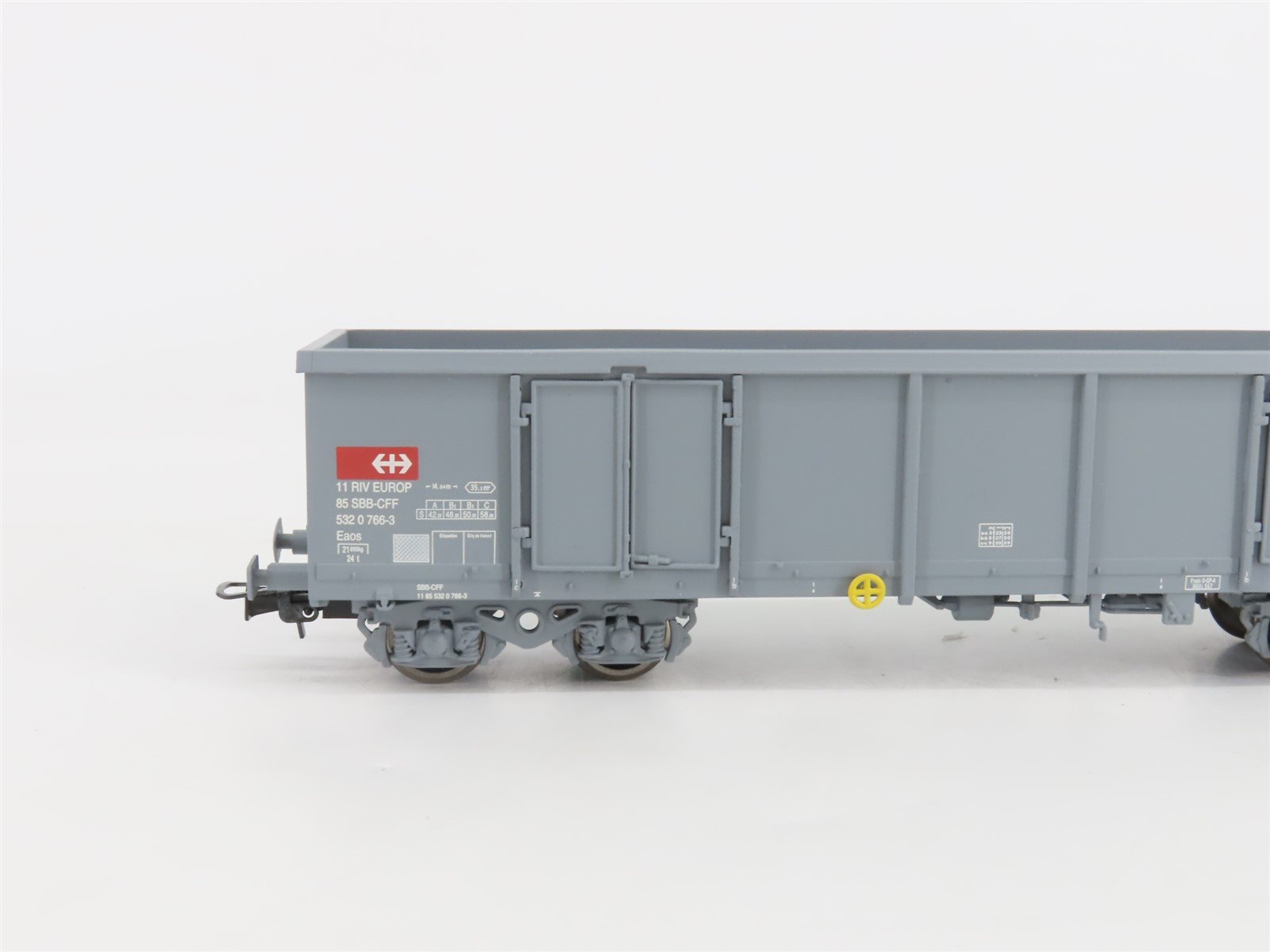HO Scale Liliput L224404 SBB-CFF Eaos Operating Side Doors Open Freight Wagon