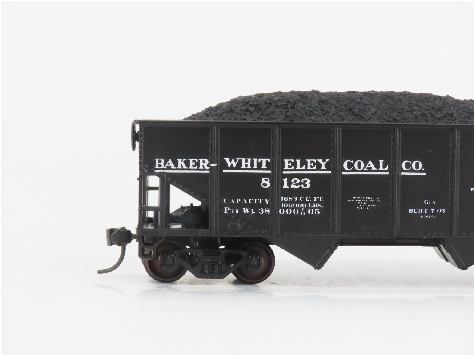 HO Scale Athearn Cooper & Oshtemo 287 BWCC Baker Whitley Coal 2-Bay Hopper #8123