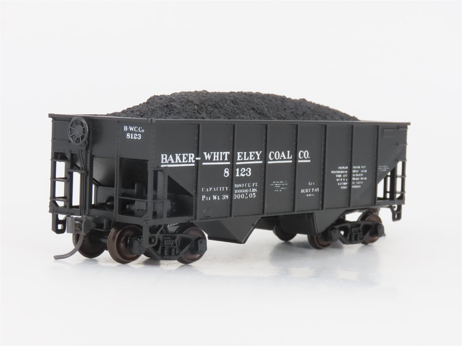 HO Scale Athearn Cooper & Oshtemo 287 BWCC Baker Whitley Coal 2-Bay Hopper #8123