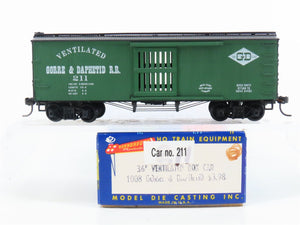 HO Scale Roundhouse MDC 1008 GD Gorre & Daphetid 36' Ventilated Box Car #211