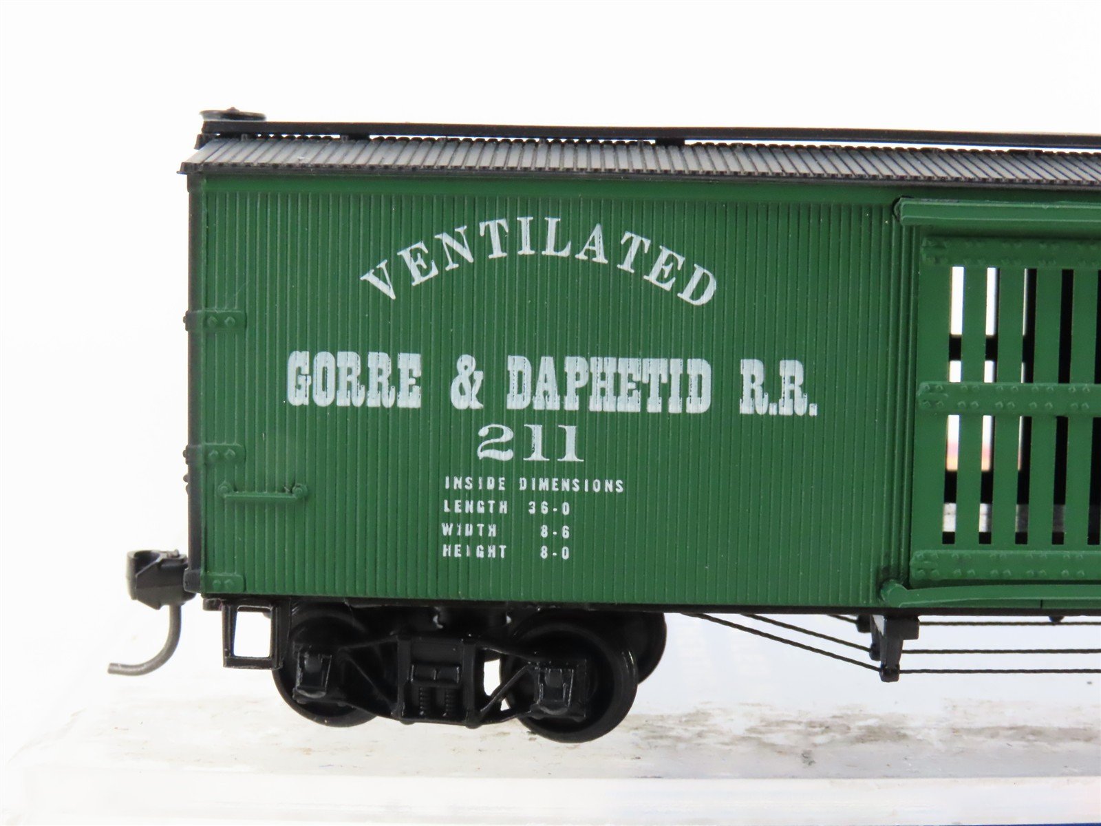 HO Scale Roundhouse MDC 1008 GD Gorre & Daphetid 36' Ventilated Box Car #211