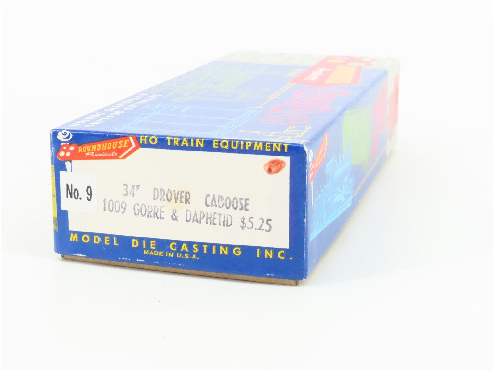 HO Scale Roundhouse MDC 1009 GD Gorre & Daphetid 34' Drover Caboose #9 w/ Figure