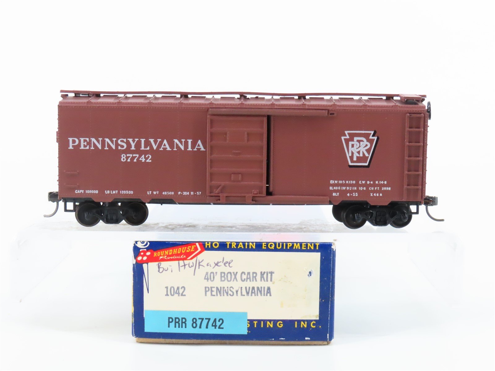 HO Scale Roundhouse MDC 1042 PRR Pennsylvania Single Door 40' Box Car #87742