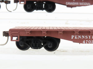 HO Scale Roundhouse 1502 Undecorated/PRR/CN Old Timer Flat Car Set of 4