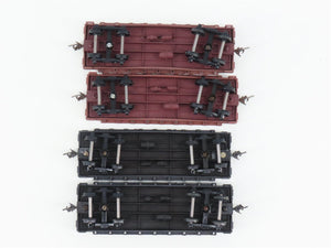 HO Scale Roundhouse 1502 Undecorated/PRR/CN Old Timer Flat Car Set of 4