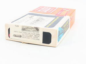HO Scale Roundhouse 1502 Undecorated/PRR/CN Old Timer Flat Car Set of 4