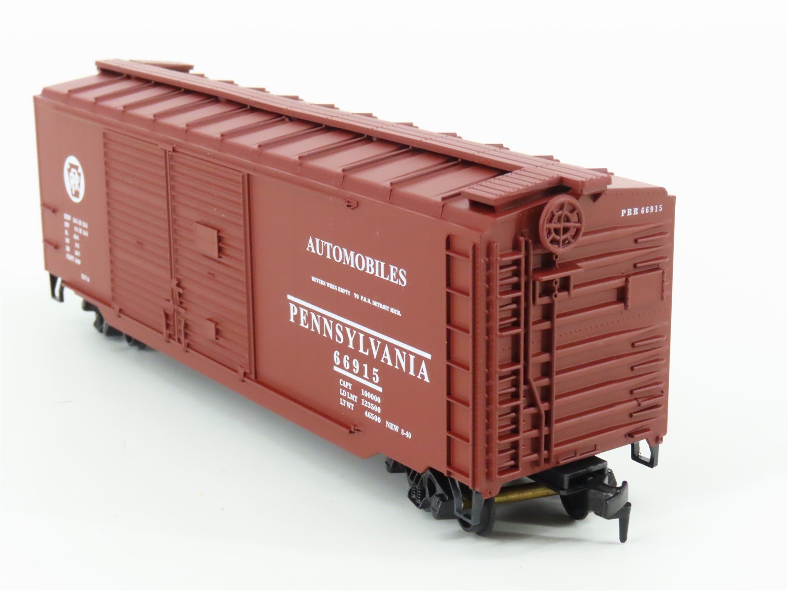 HO Scale Roundhouse 20608 PRR Pennsylvania 40' Double Door Box Car #66915