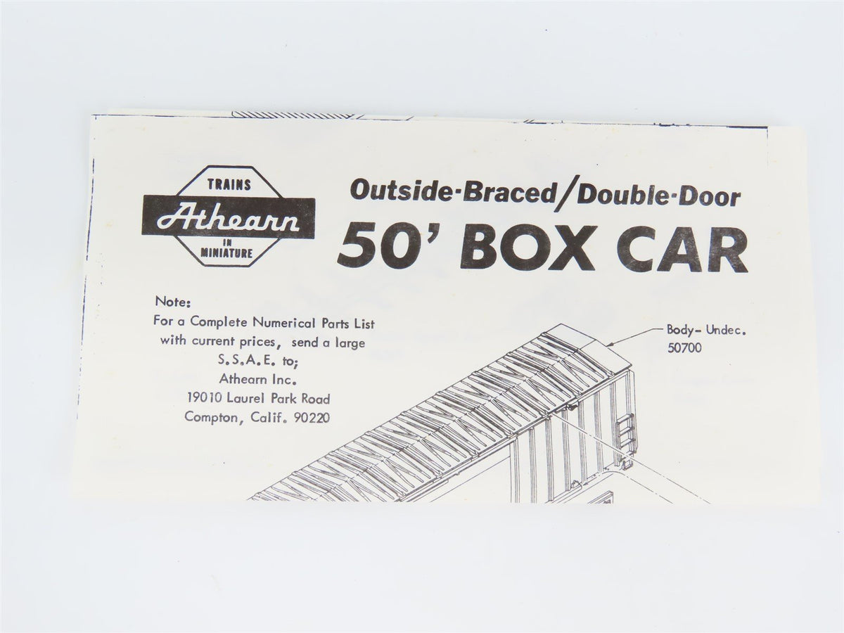 HO Scale Athearn 5079 MILW Milwaukee Road 50&#39; Double Door Box Car #156018