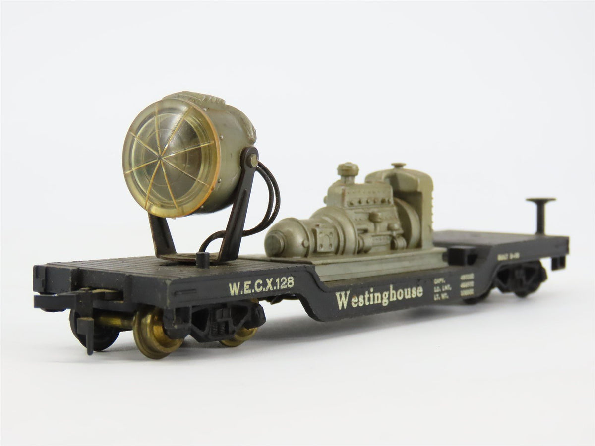 HO Scale Marx 6118 WECX Westinghouse 40&#39; Depressed Center Flat Car #128 - CUSTOM