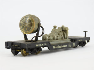 HO Scale Marx 6118 WECX Westinghouse 40' Depressed Center Flat Car #128 - CUSTOM