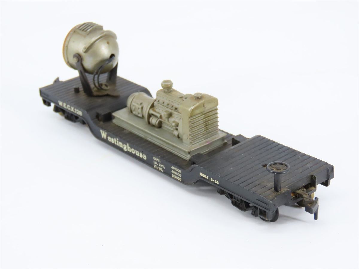 HO Scale Marx 6118 WECX Westinghouse 40&#39; Depressed Center Flat Car #128 - CUSTOM