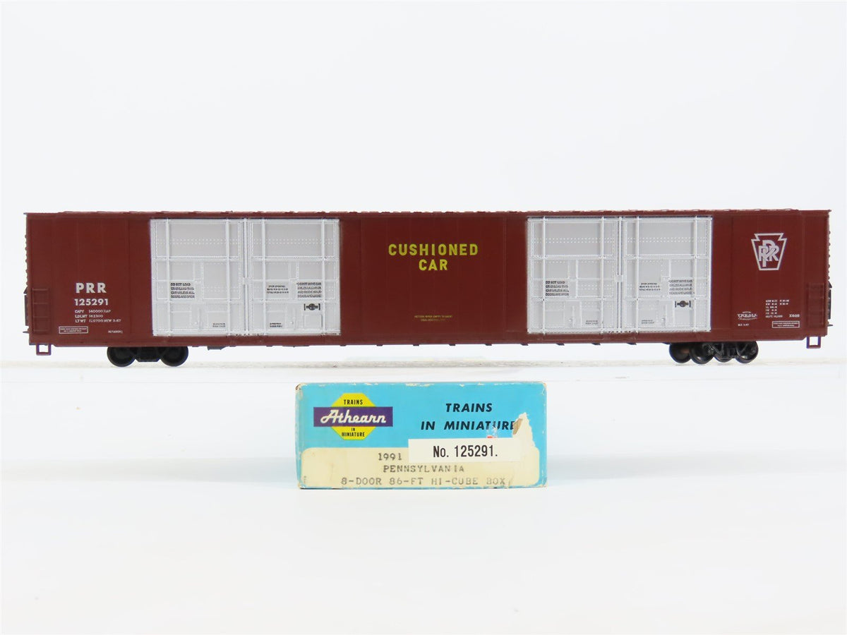 HO Scale Athearn 1991 PRR Pennsylvania 8-Door 86&#39; Hi-Cube Box Car #125291