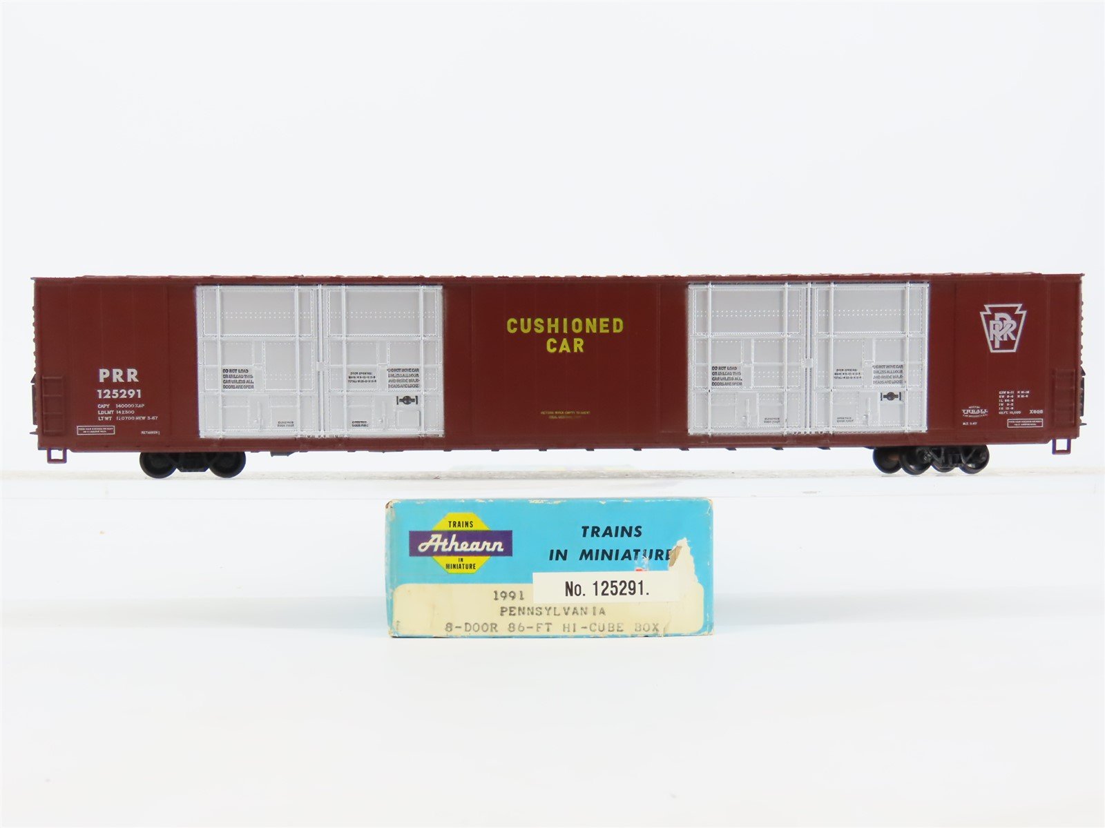 HO Scale Athearn 1991 PRR Pennsylvania 8-Door 86' Hi-Cube Box Car #125291