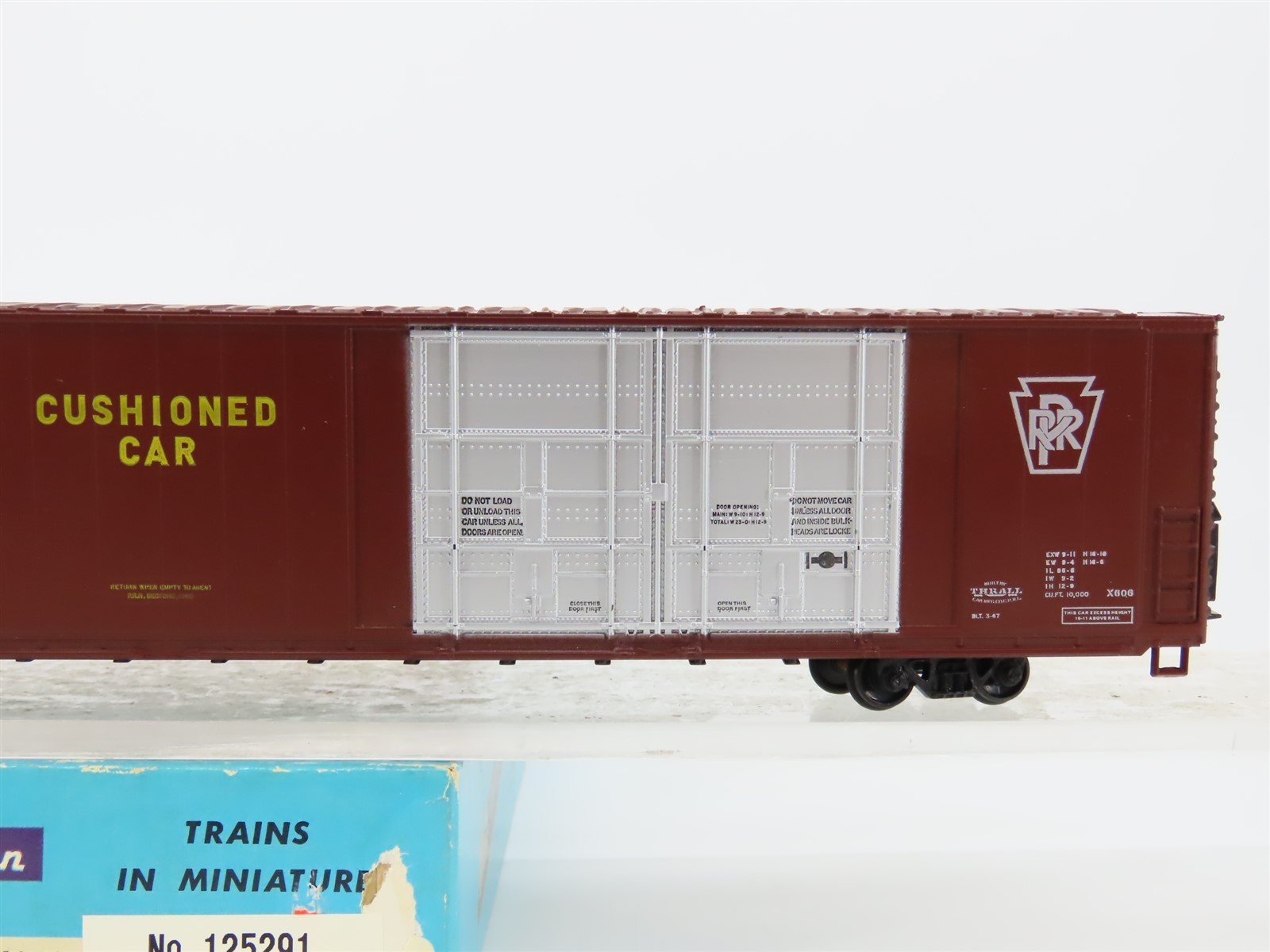 HO Scale Athearn 1991 PRR Pennsylvania 8-Door 86' Hi-Cube Box Car #125291
