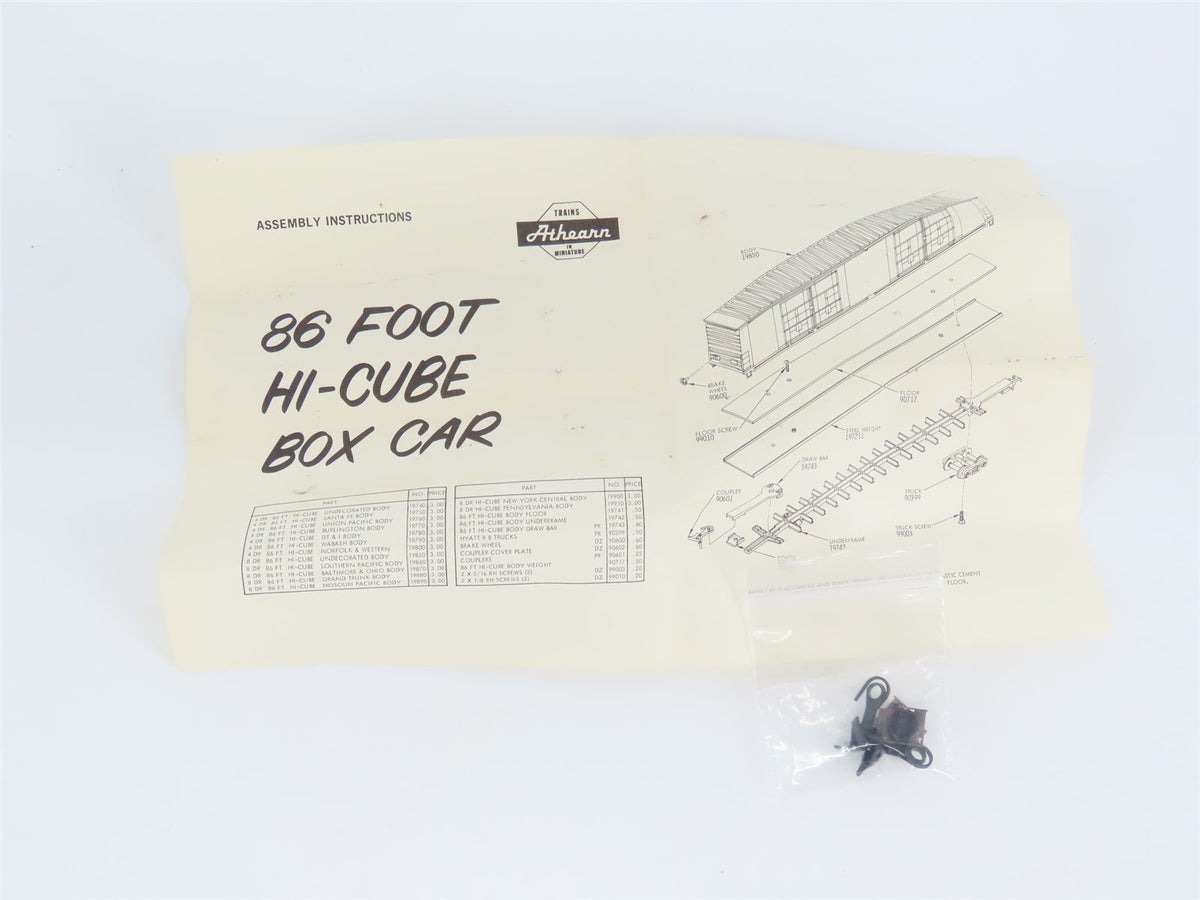 HO Scale Athearn 1991 PRR Pennsylvania 8-Door 86&#39; Hi-Cube Box Car #125291