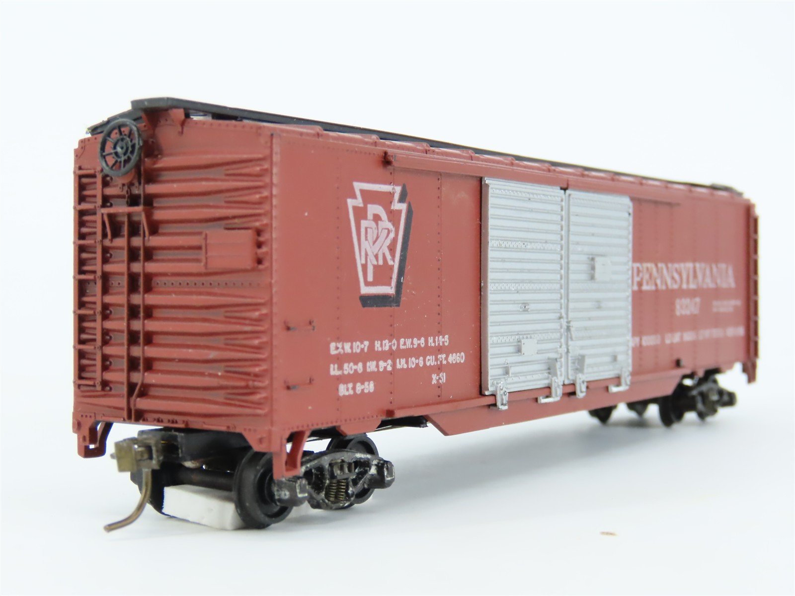 HO Scale Athearn 1238 PRR Pennsylvania 50' Double Door Auto Box Car #83247