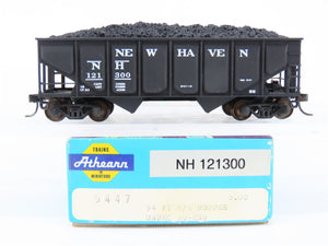HO Scale Athearn 5447 NH New Haven 2-Bay Hopper #121300 w/ Load - CUSTOM