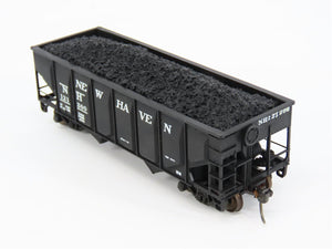 HO Scale Athearn 5447 NH New Haven 2-Bay Hopper #121300 w/ Load - CUSTOM