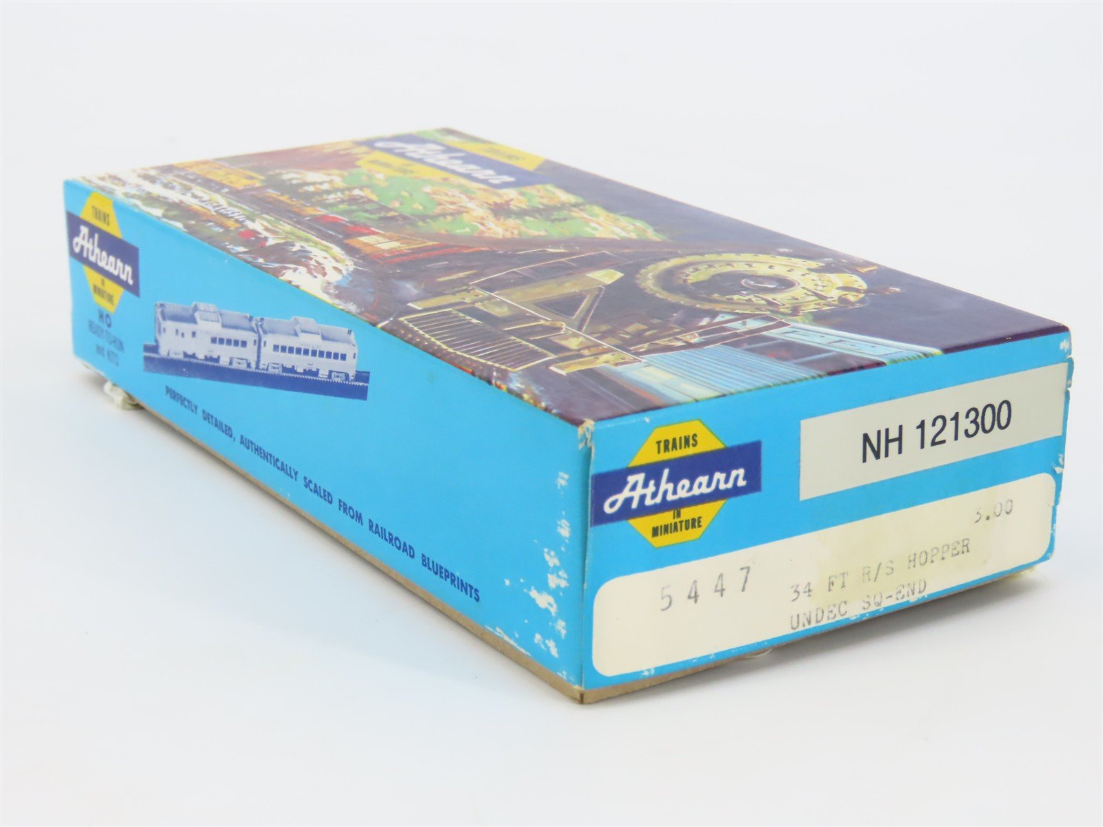 HO Scale Athearn 5447 NH New Haven 2-Bay Hopper #121300 w/ Load - CUSTOM