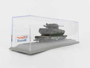HO Scale Roco Minitanks 841 DB Rlmmps & GEPARD Flat Car w/ Tank